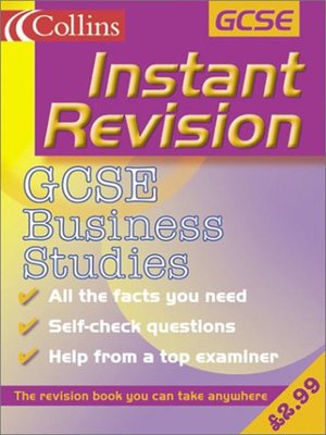 cover image of Instant Revision: GCSE Business Studies